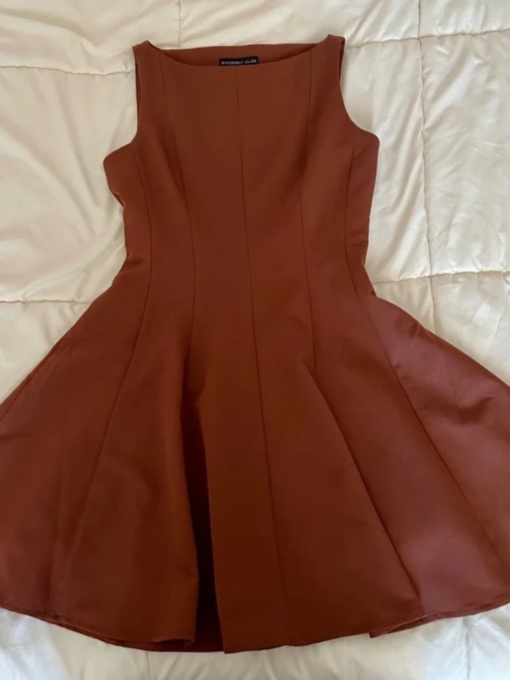 sincerely jules boat neck mini dress